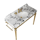 VICI 48" Bathroom Ceramic Undermount Basin and Artificial Marble Countertop by HouseOfZazla