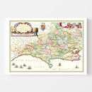 Vintage Map of Dorsetshire 1665