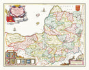 Vintage Map of Somerset 1665