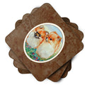 Pomeranian Foam Coasters Set of 4 Cup Coasters for Indoor Outdoor, Tabletop Protection, Anti Slip, Mouse pad Material