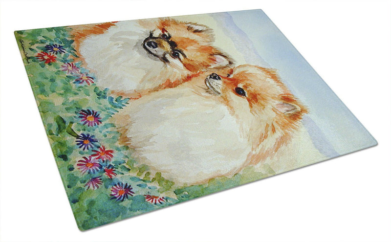 Pomeranian Glass Cutting Board Large