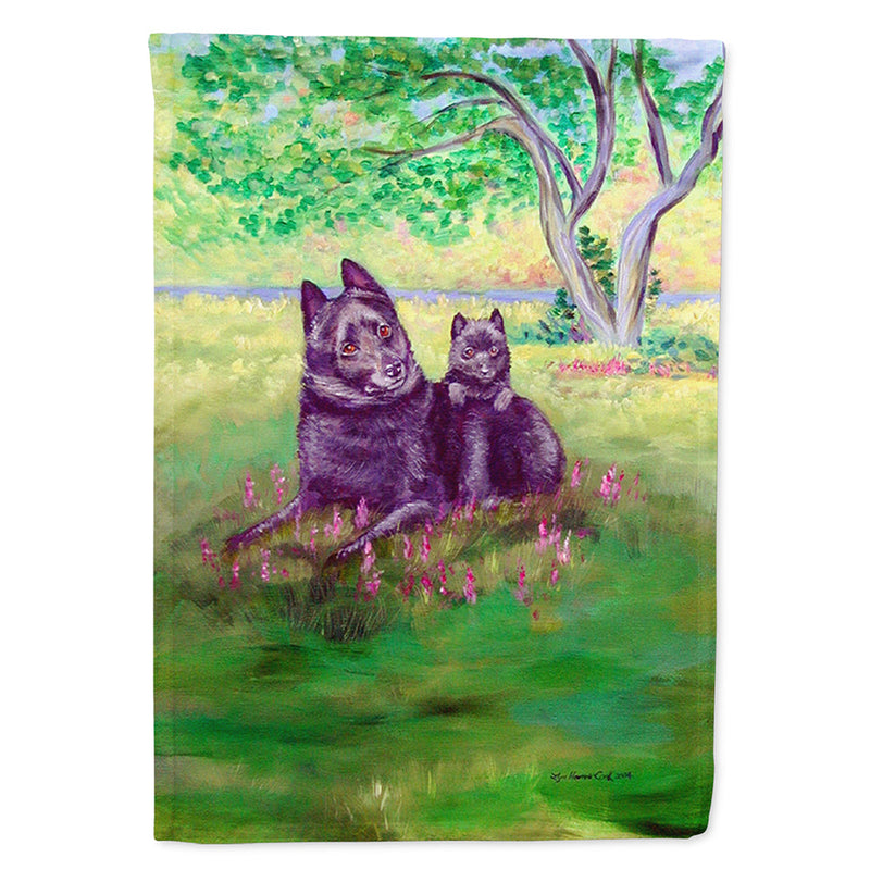 Schipperke Flag Canvas House Size