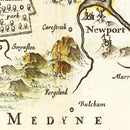 Vintage Map of the Isle of Wight 1665