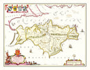 Vintage Map of the Isle of Wight 1665