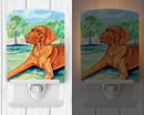 Vizsla Ceramic Night Light Compact, UL-Certified, Ideal for Bedroom, Bathroom, Nursery, Hallway, Kitchen, 6x4x3, Multicolor