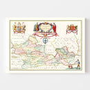 Vintage Map of Berkshire 1665