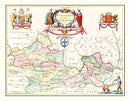 Vintage Map of Berkshire 1665