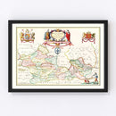 Vintage Map of Berkshire 1665