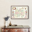 Vintage Map of Surrey 1665