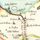 Vintage Map of Surrey 1665