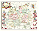Vintage Map of Surrey 1665