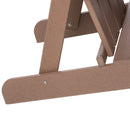 Adirondack Chair, Faux Wood Patio & Fire Pit Chair, Weather Resistant HDPE for Deck, Outside Garden, Porch, Backyard, Brown