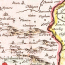 Vintage Map of Sussex 1665