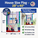 Lady with her Schipperke House Flag 28x40 Porch Sleeve Pole Decorative Outside Yard Banner Artwork Wall Hanging, Polyester