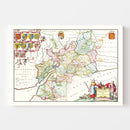 Vintage Map of Gloucestershire 1665