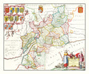 Vintage Map of Gloucestershire 1665