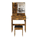 Modern Small Vanity Desk With 3 LED Lighting Modes, 3 Drawers by HouseOfZazla