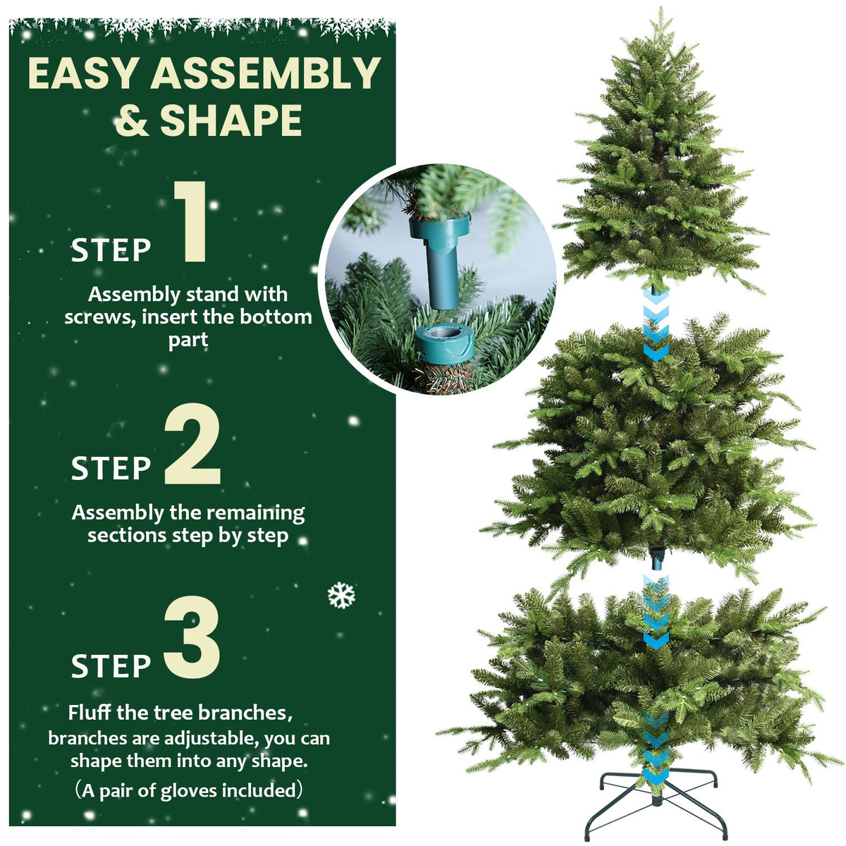 7FT Prelit Christmas Tree with 340 RGB LED Lights, photo 6 of 10