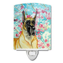 Fawn Great Dane Ceramic Night Light Compact, UL-Certified, Ideal for Bedroom, Bathroom, Nursery, Hallway, Kitchen, 6x4x3, Multicolor