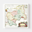 Vintage Map of Middlesex 1665