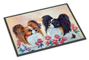 Papillon Doormat Indoor Outdoor 24H X 36W Front Door Mat Rugs for Entryway, Non Slip Washable Low Pile,