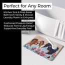 Papillon Memory Foam Kitchen Mat Machine Washable Anti-Fatigue Cushion Comfort Bath or Kitchen Rug