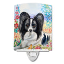 Papillon Ceramic Night Light Compact, UL-Certified, Ideal for Bedroom, Bathroom, Nursery, Hallway, Kitchen, 6x4x3, Multicolor