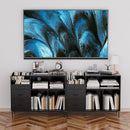 Grain Record Player Stand, Media Console With Speaker Shelf & 2 Drawers by HouseOfZazla