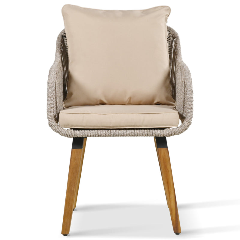 5 Pieces Patio Furniture Chair Sets, Patio Conversation Set With Wicker Cool Bar Table, Ottomans,Outdoor Furniture Bistro Sets for Porch,Backyard,Balcony,Poolside Brown