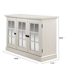 Storage Cabinet With 3 Mirrored Acrylic Doors, Adjustable Shelves by HouseOfZazla