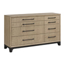8 Drawer Dresser With Feet And Pulls - Brown by HouseOfZazla