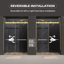 Dual Sliding Frameless Shower Door 44-48 in W x 75 in H by HouseOfZazla