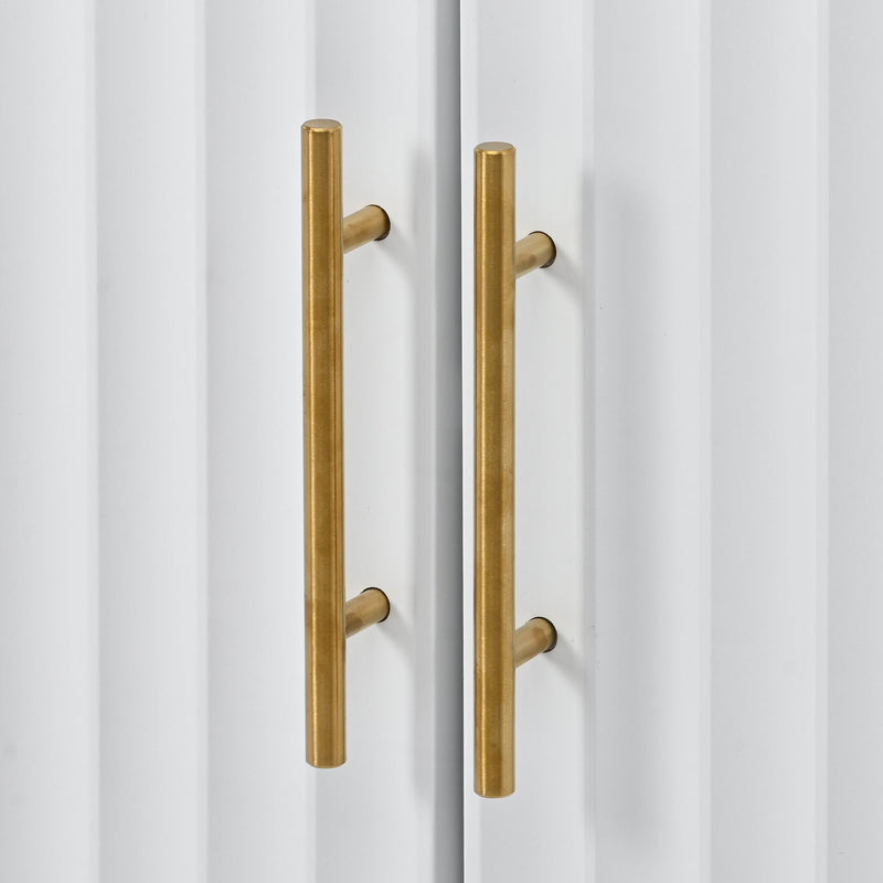 Accent Storage Cabinet Sideboard Wooden Cabinet with Metal Handles for Hallway, Entryway, Living Room, Bedroom