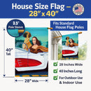 Great Dane with Mona Lisa House Flag 28x40 Porch Sleeve Pole Decorative Outside Yard Banner Artwork Wall Hanging, Polyester