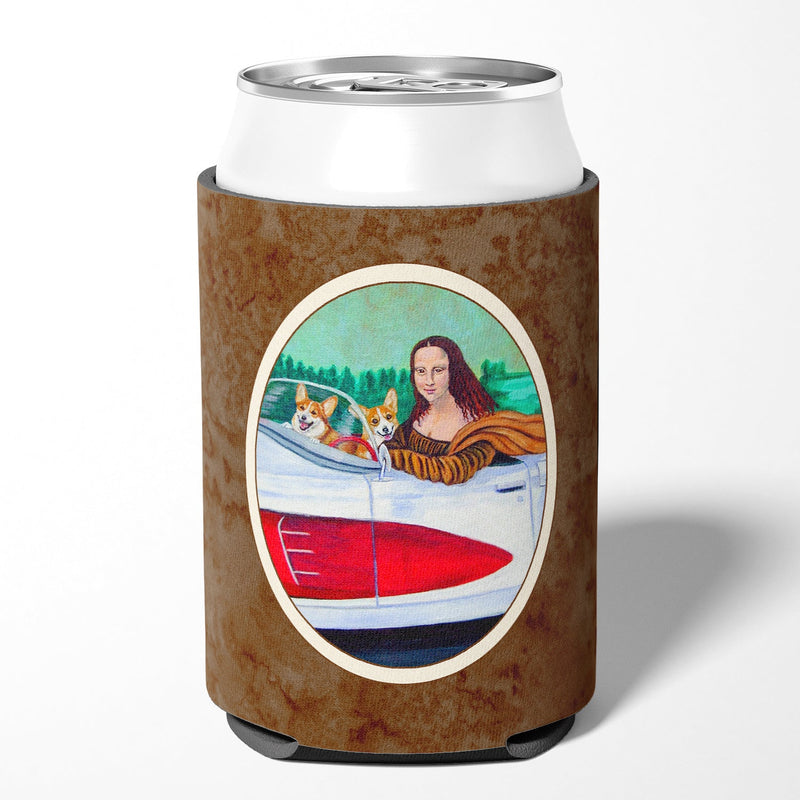 Mona Lisa with  Corgi Can or Bottle Hugger 7284CC