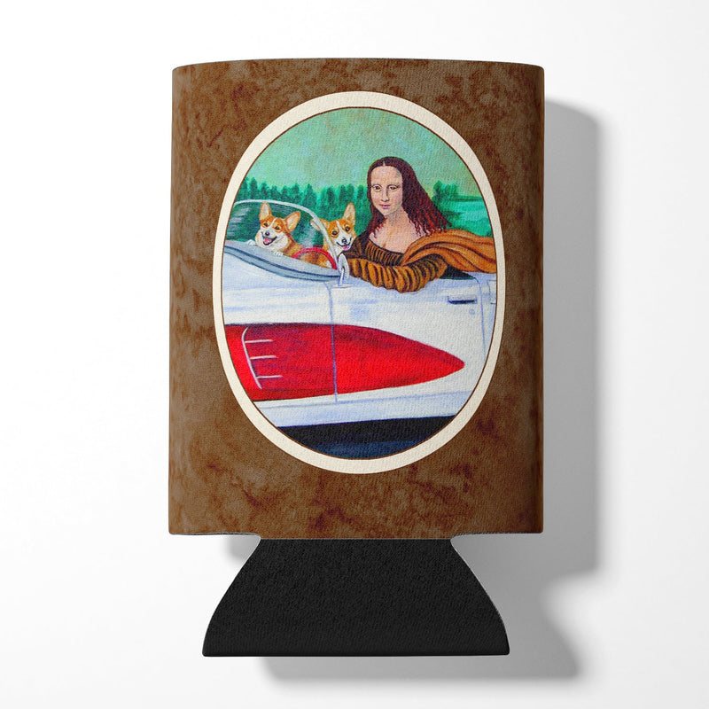 Mona Lisa with  Corgi Can or Bottle Hugger 7284CC