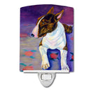 Bull Terrier Ceramic Night Light Compact, UL-Certified, Ideal for Bedroom, Bathroom, Nursery, Hallway, Kitchen, 6x4x3, Multicolor