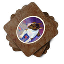 Bull Terrier Foam Coasters Set of 4 Cup Coasters for Indoor Outdoor, Tabletop Protection, Anti Slip, Mouse pad Material