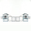 Large Wooden Chicken Coop with Double Nesting Boxes