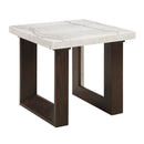 Edwyn Natural Marble Top End Table