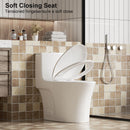Elegant One Piece Toilet With Tornado Dual Flush, Siphonic S Trap 12", Soft Close Seat, Dual Flush, Ada Height, Glossy - Gloss White by HouseOfZazla