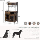 Furniture Style 2 In 1 Pet Friendly Dog Crate Composite Desk Hutch - Rustic Brown by HouseOfZazla