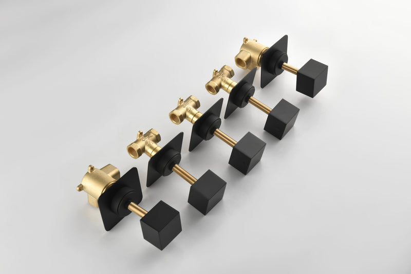 3/4" Cast Metal Volume Control Valve 3-Piece Extra High Flow Master Shower Volume Control Adjustable brass handle valve body, 1 piece each on the left and right