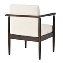 7-Piece Dining Table Set, Mid-Century 71" Rubber Wood
