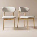 Set of 2 Solid Ash Wood Dining Chairs