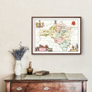 Vintage Map of Radnorshire 1665