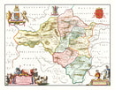 Vintage Map of Radnorshire 1665