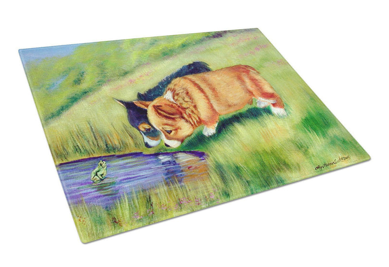 Corgi Glass Cutting Board Large