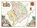 Vintage Map of Pembrokeshire 1665