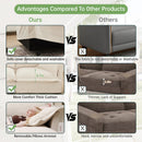 Slipcovered Sofa 2 Seater Sofa With 2 Ottomans
